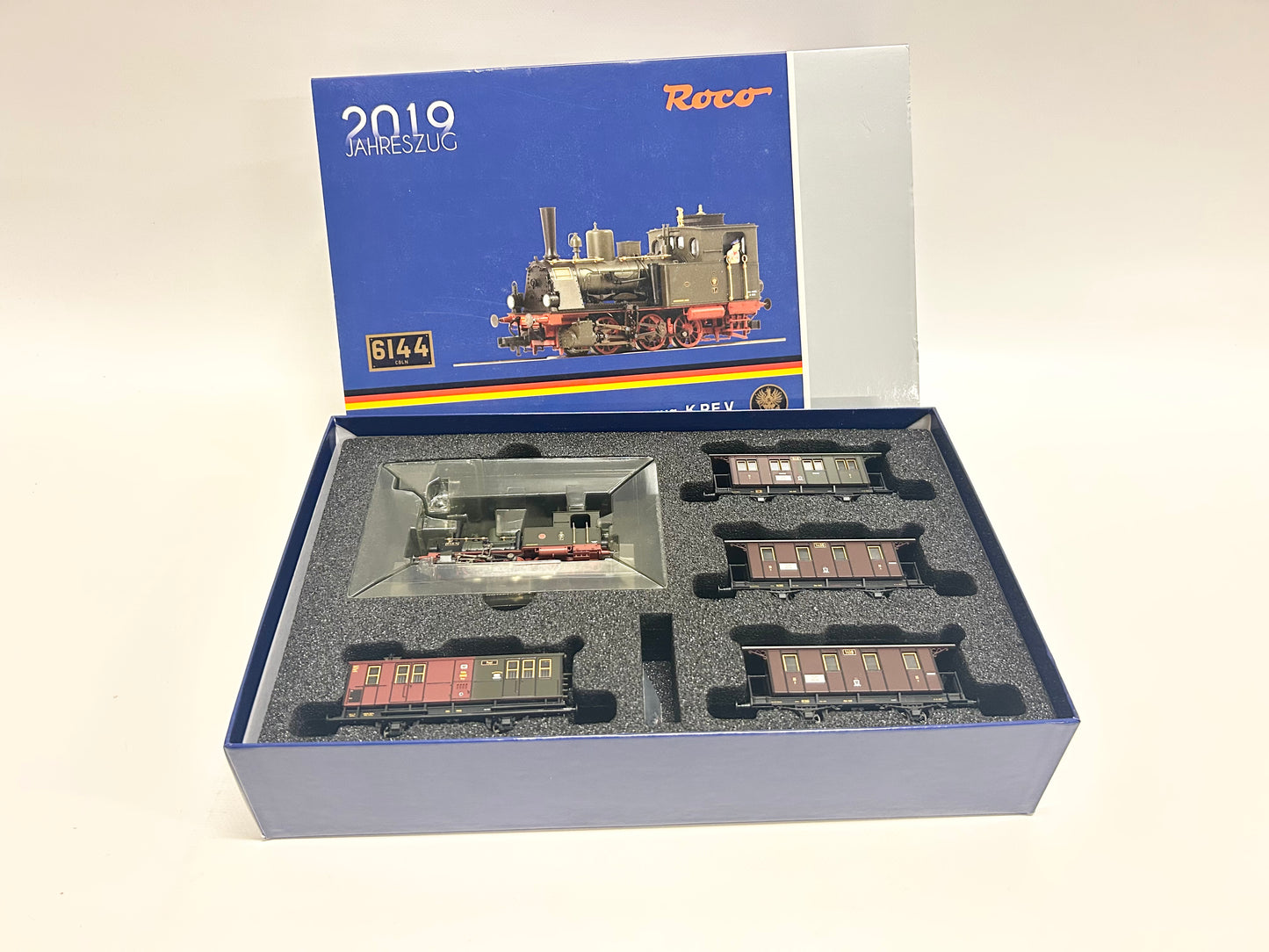 Roco 61475 DSS Dampflok T3 mit Personenzug KPEV DC H0