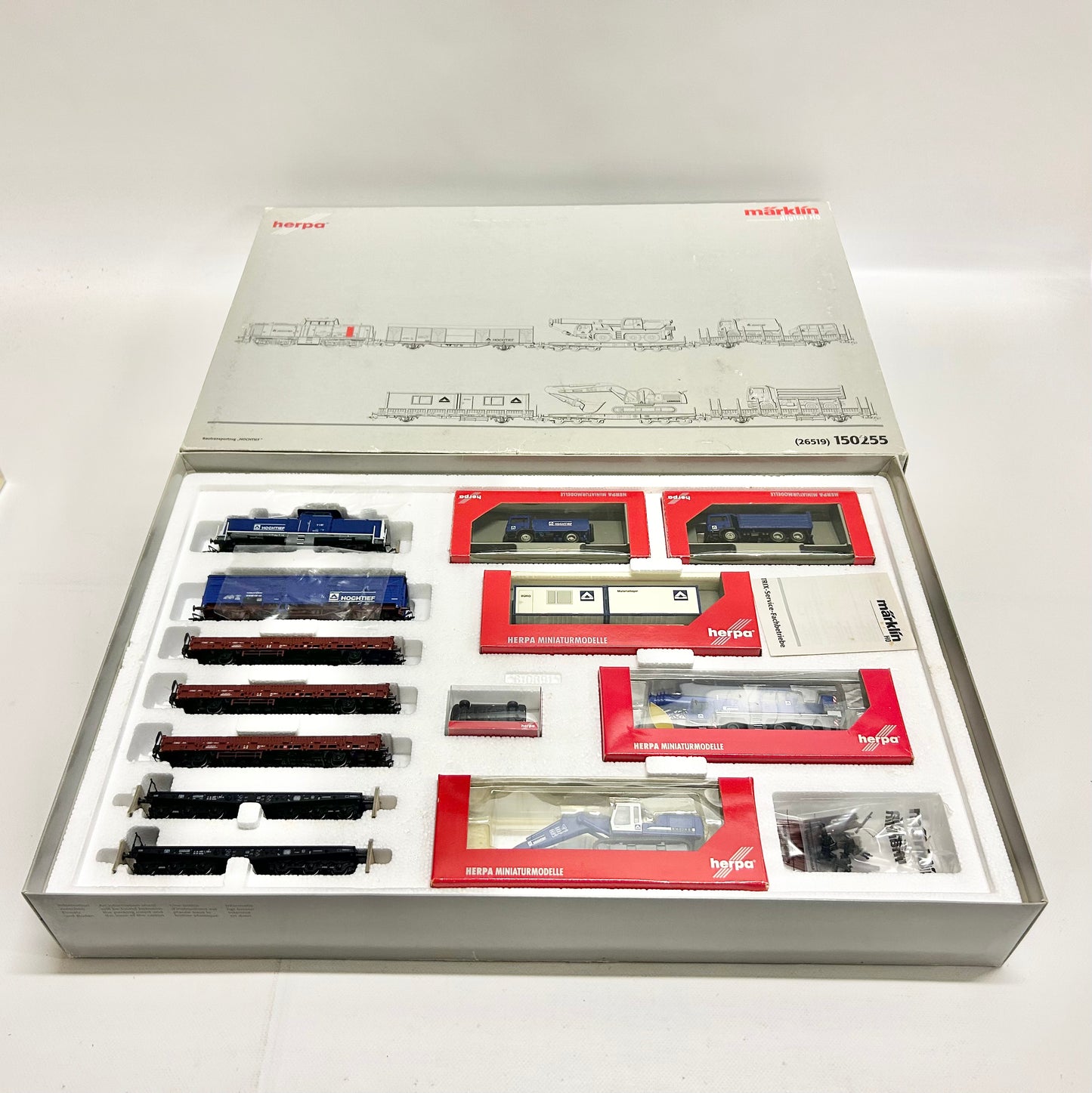 Märklin 26519 Digital, Zugpackung, Bautransportzug "HOCHTIEF", H0, OVP, TOP