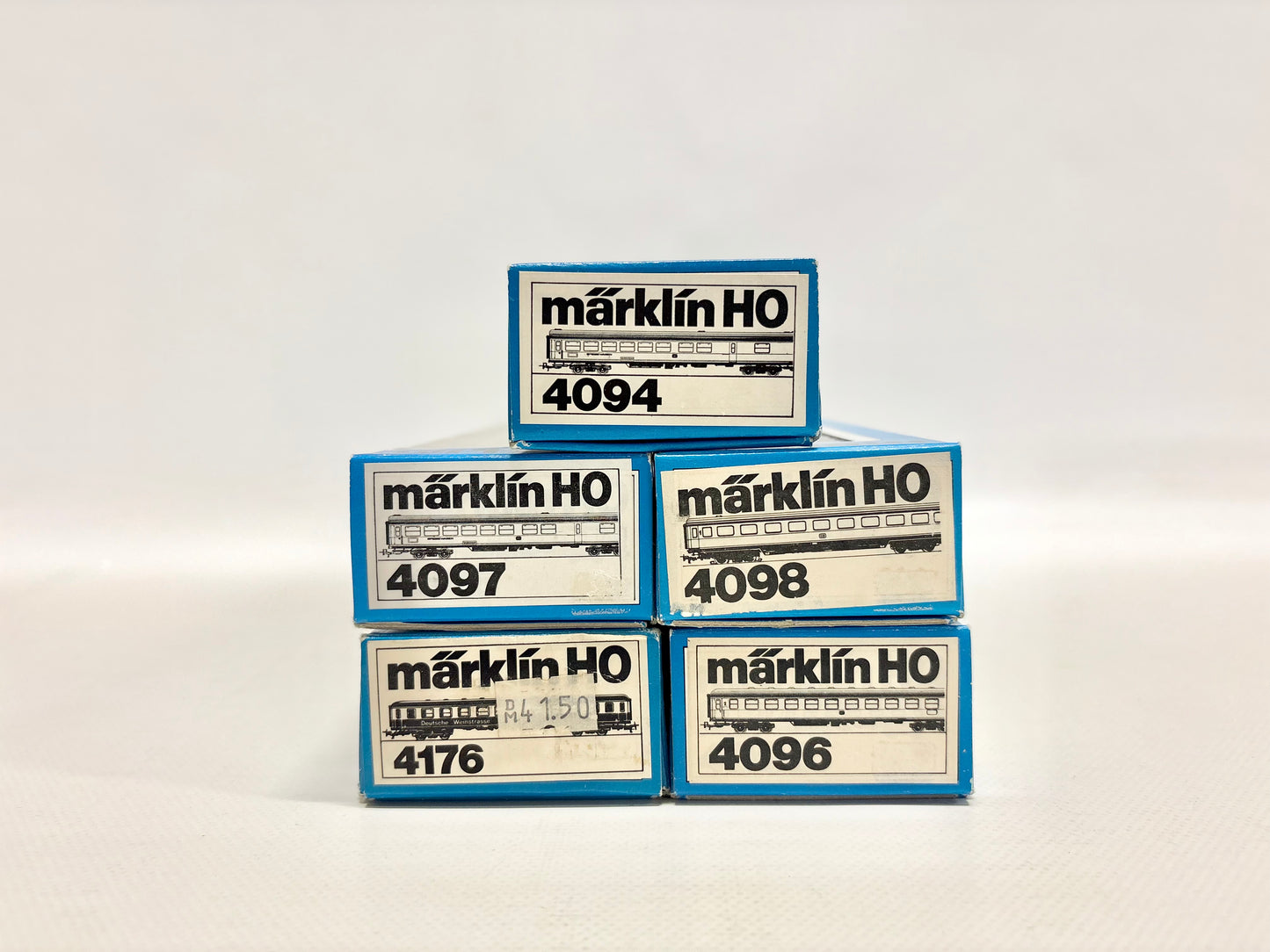 Märklin 4094 4097 4176 4096 4098 5x Personenwagen Schnellzug DB AC H0
