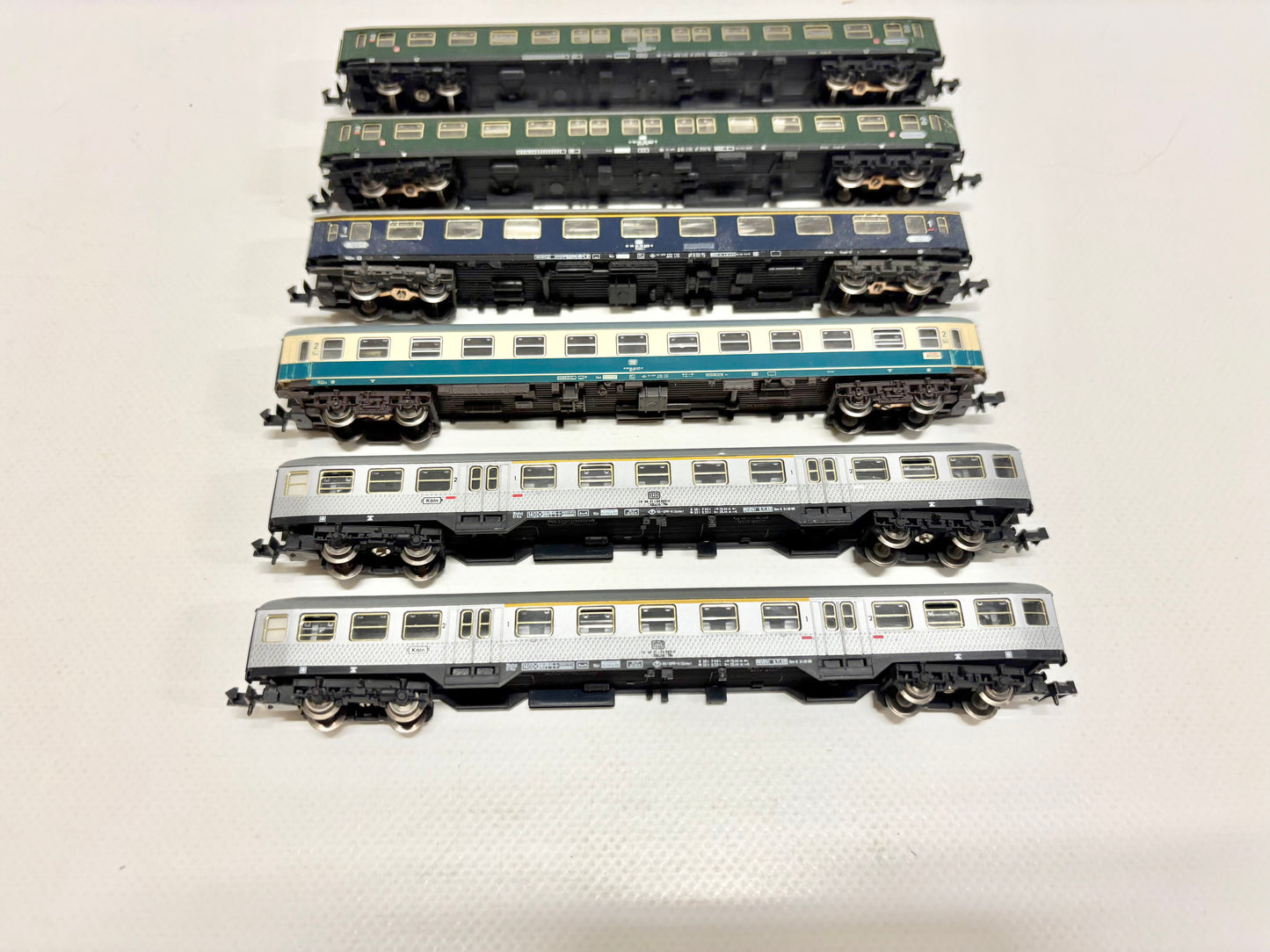 Fleischmann Piccolo 6x Personenwagen Reisezugwagen DB Spur N