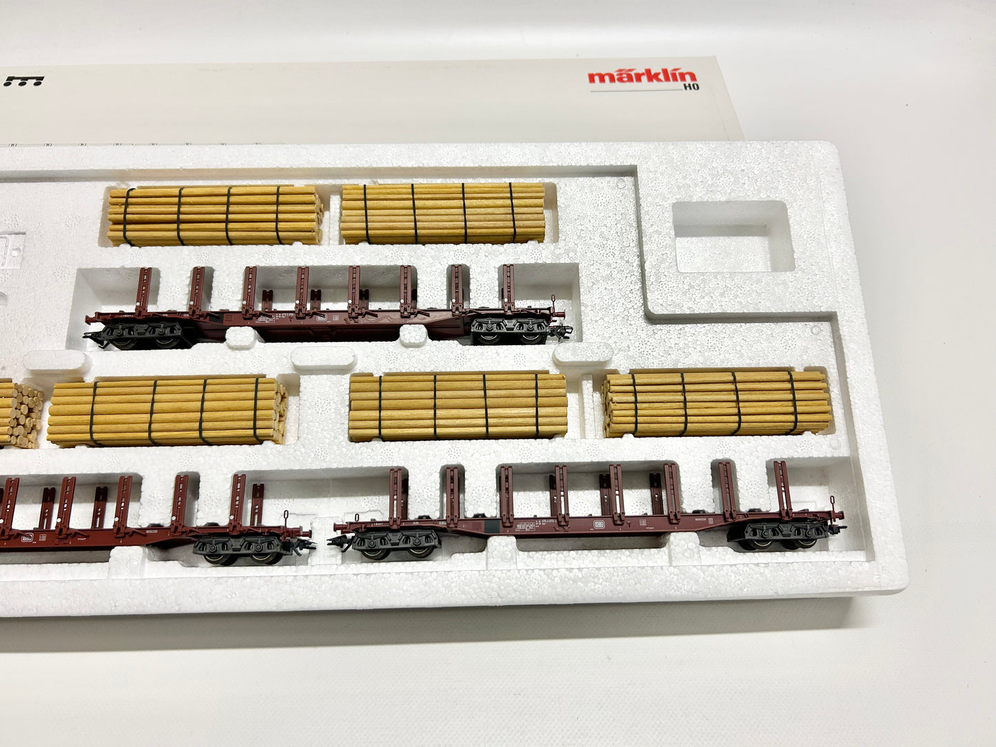 Märklin 4516 Wagen-Set "Holztransport", Güterwage, DB, H0, OVP, TOP
