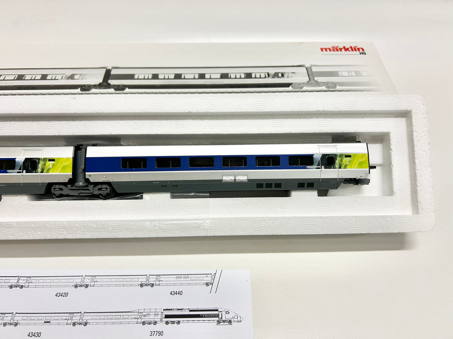Märklin 43420 Ergänzungswagen-Set zu TGV 37790, H0, OVP, TOP