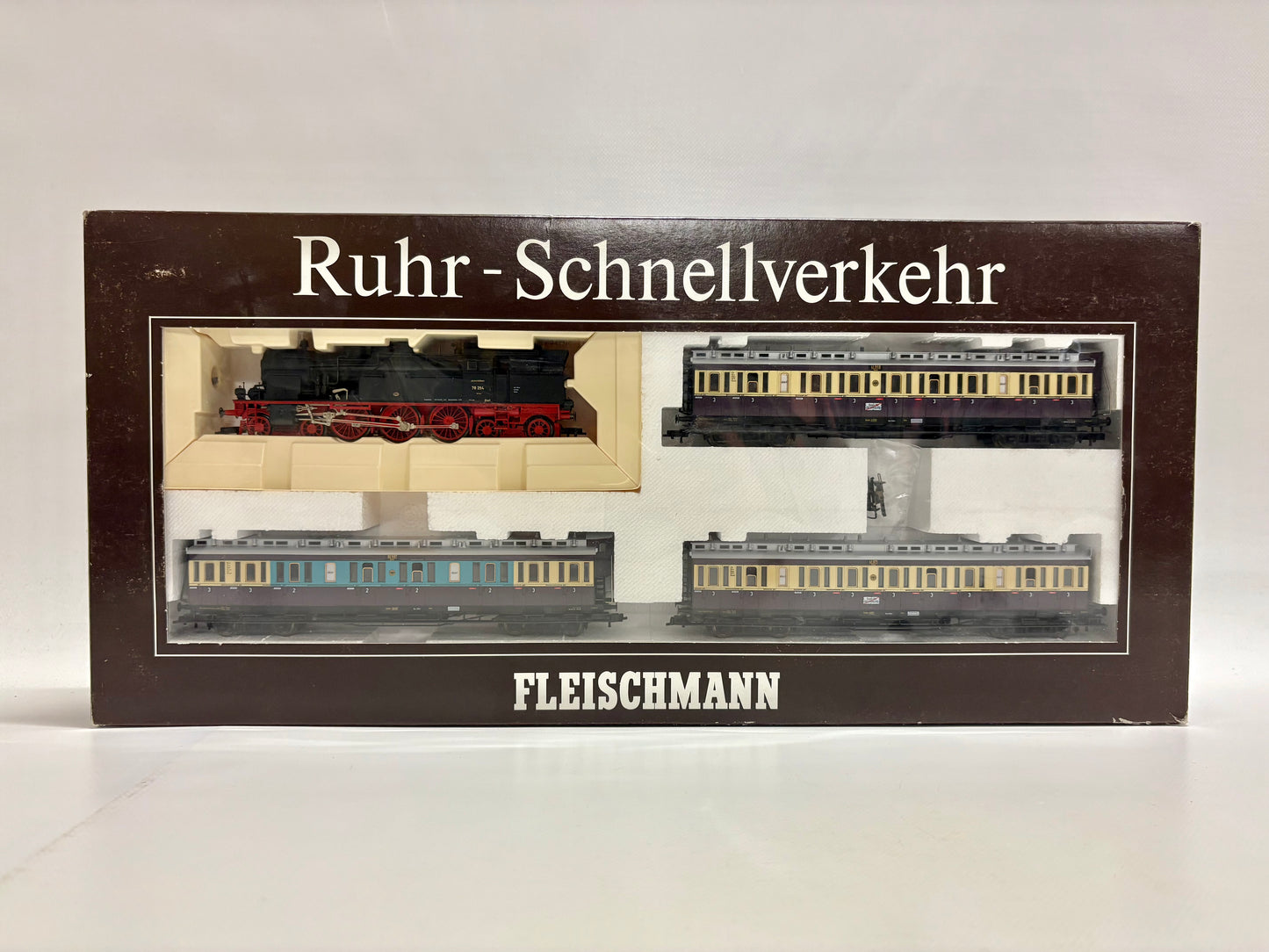 Fleischmann 1887 AC Zugpackung Ruhr Schnellverkehr Dampflok Br 78 mit Abteilwagen DRG H0