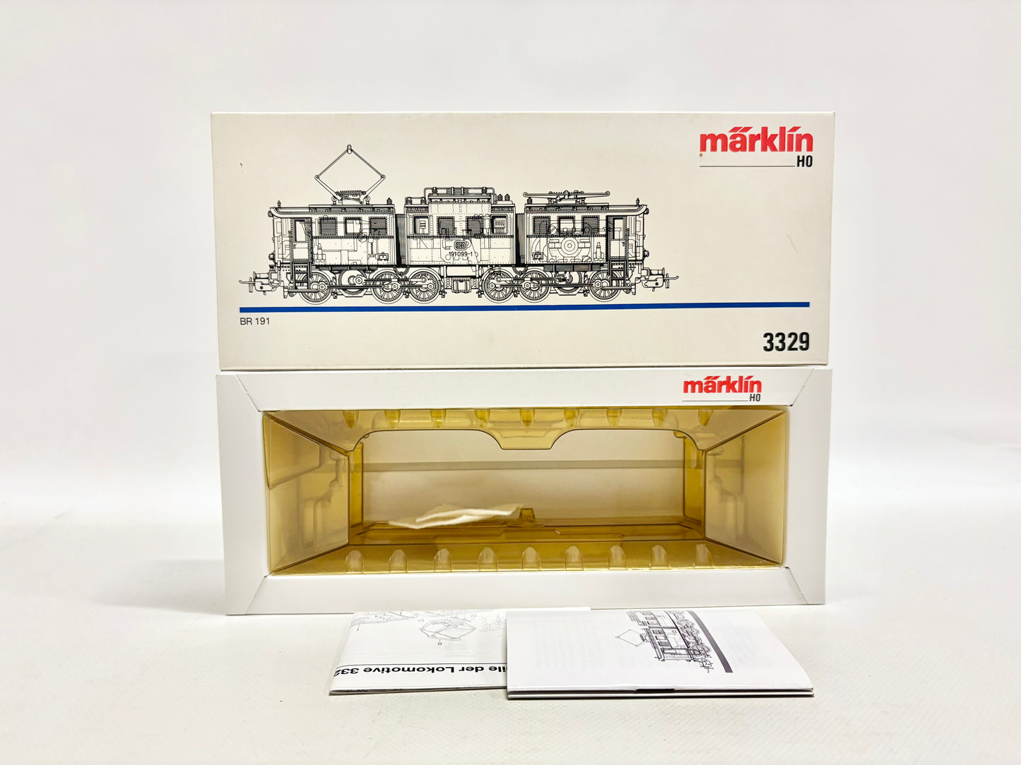 Märklin 3329 Leerkarton E-Lok Br 191 DB H0