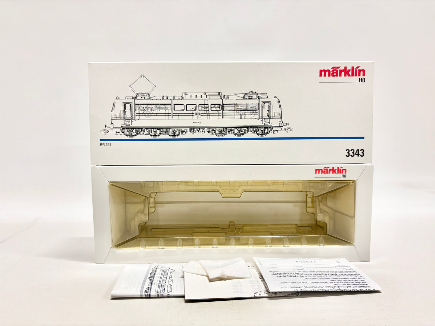 Märklin 3343 Leerkarton E-Lok Br 151 DB H0