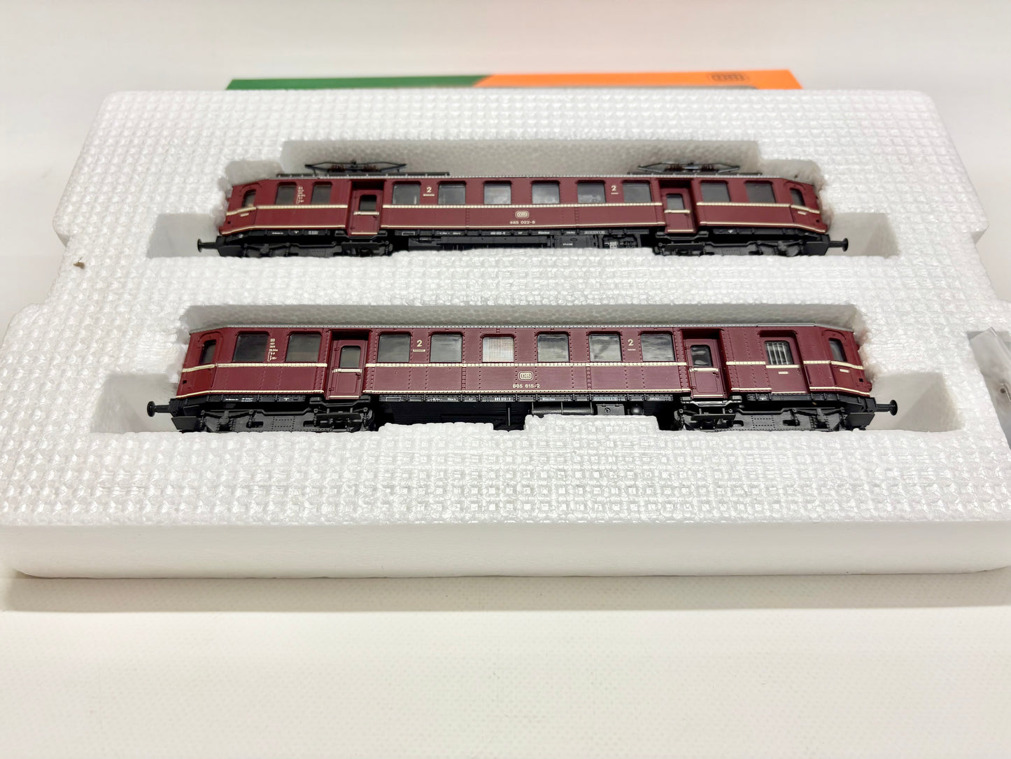 Roco 14148A AC Elektrischer Triebwagen Br 485 022-8 mit Beiwagen DB H0
