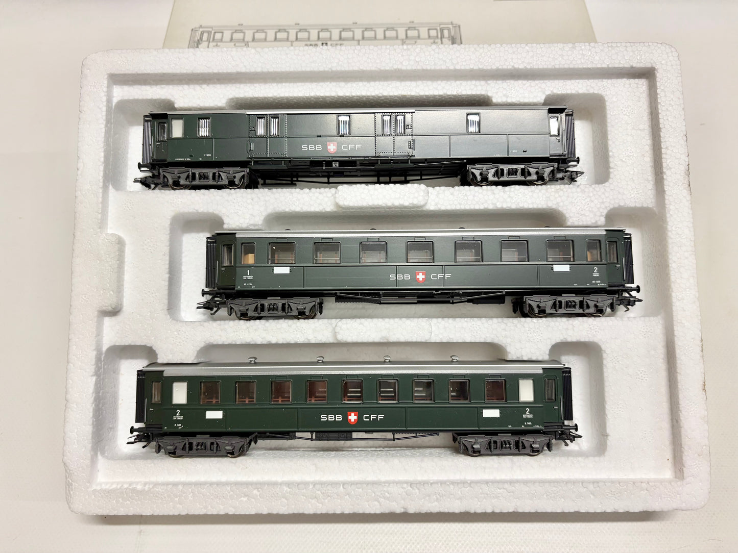 Märklin 42383 Wagen-Set Oldtimer Personenwagen SBB AC H0