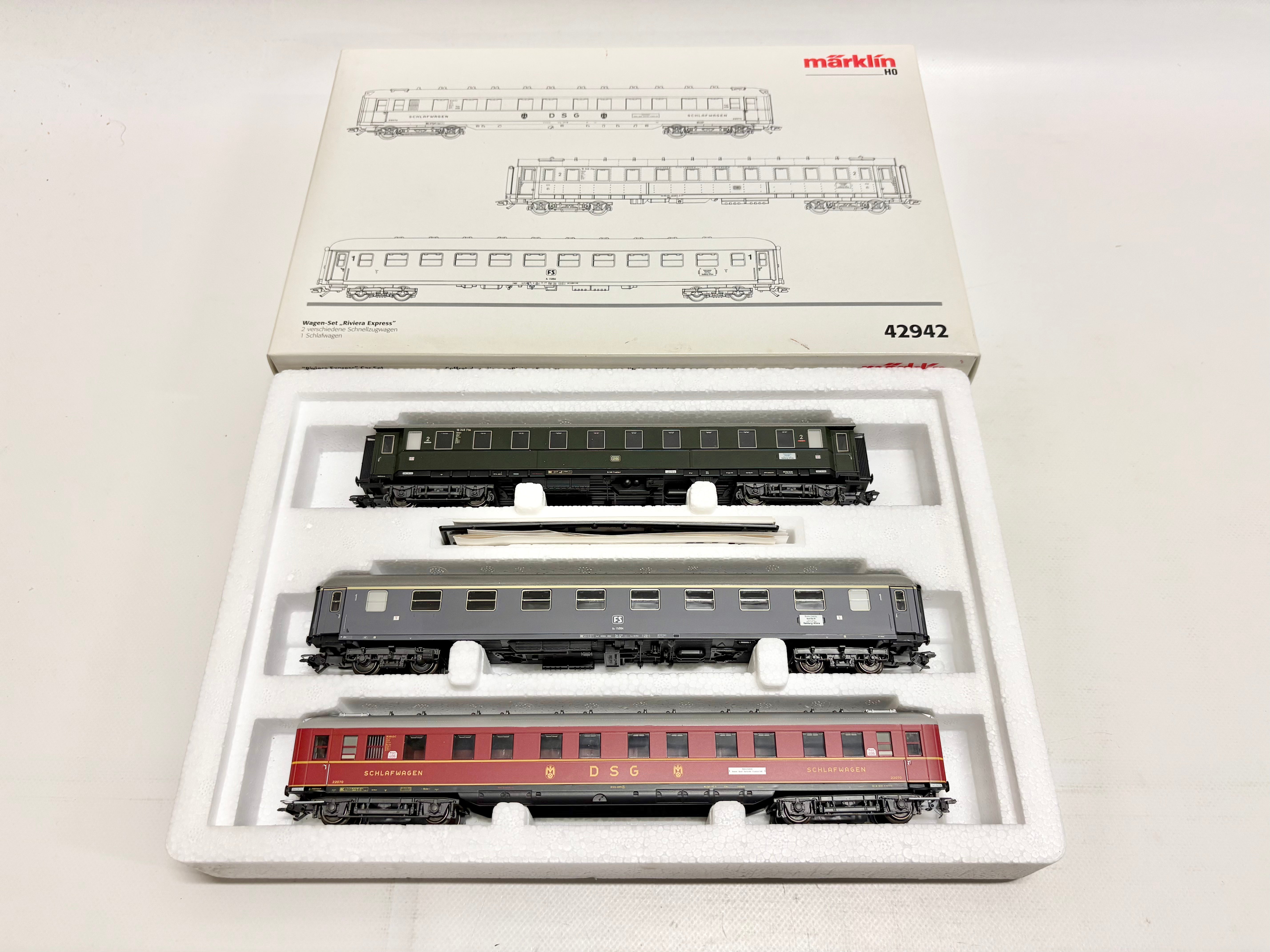Märklin H0 - 42942 - Passenger carriage set - Riviera