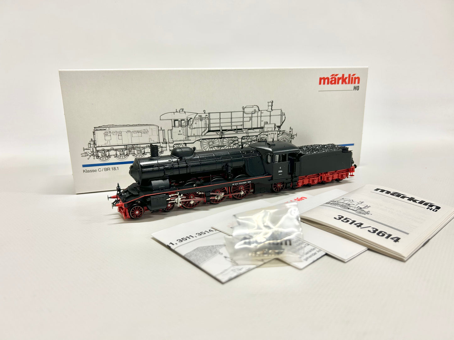 Märklin 3514 Dampflok, Würrtembergische Damplok Klasse C, H0, OVP, TOP