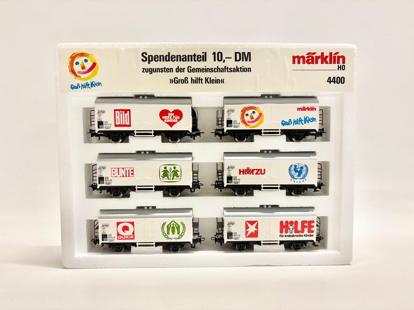 Märklin 4400 Wagen-Set Werbeagen "Groß hilft Klein" DB AC H0