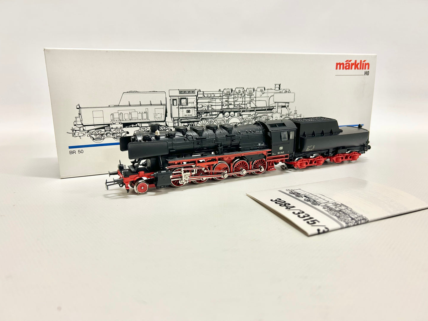 Märklin 3315 Dampflok Br 50 mit Wannentender, H0, OVP, TOP