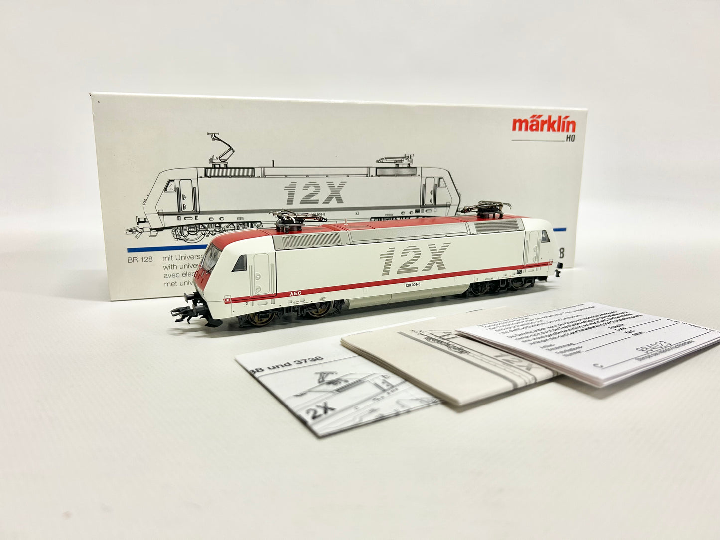 Märklin 3438 Digital, Br 128 electric locomotive, H0, original packaging, TOP