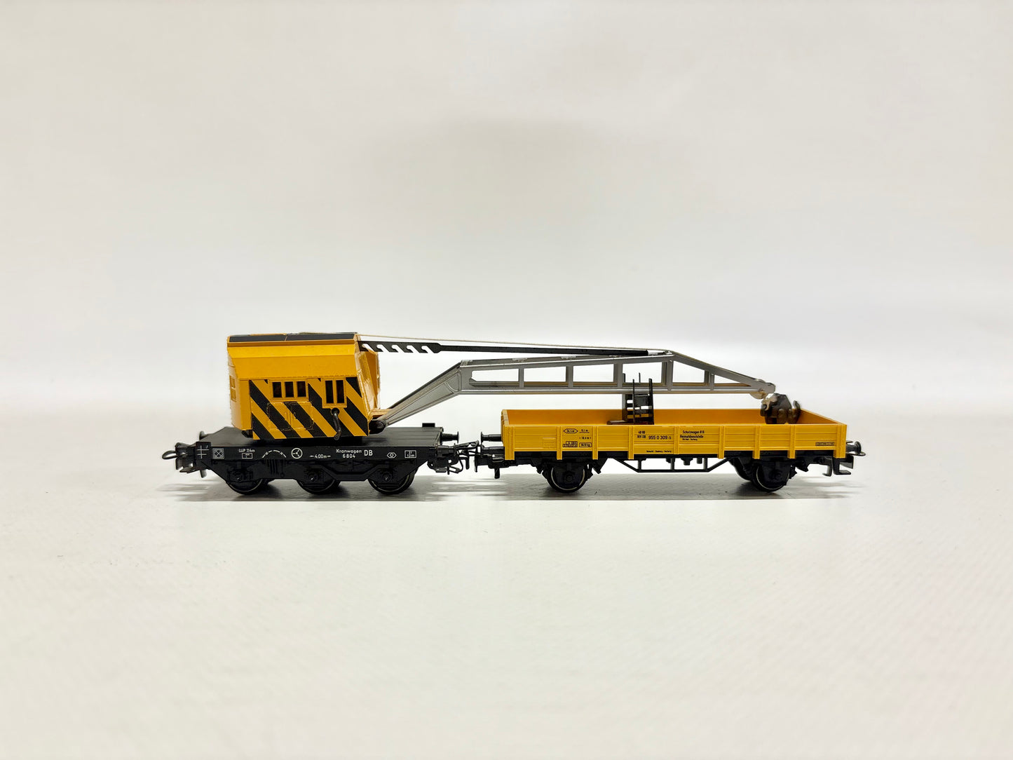 Märklin 4611 Güterwagen Kranwagen mit Schutzwagen DB AC H0