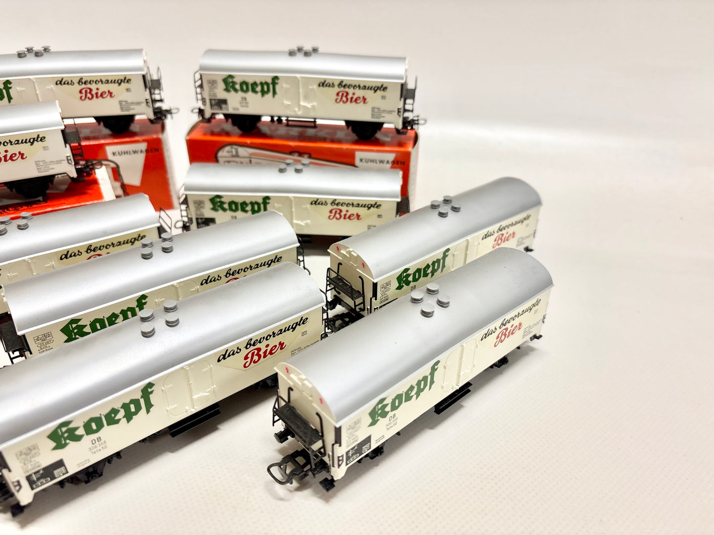 Märklin 9x Bierwagen "Brauerei Koepf Aalen" Güterwagen DB AC H0