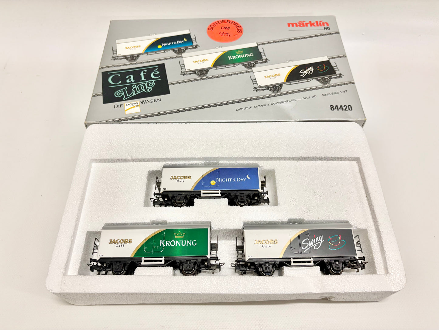 Märklin 84420 Wagen-Set Jacobs-Cafe Kühlwagen DB AC H0