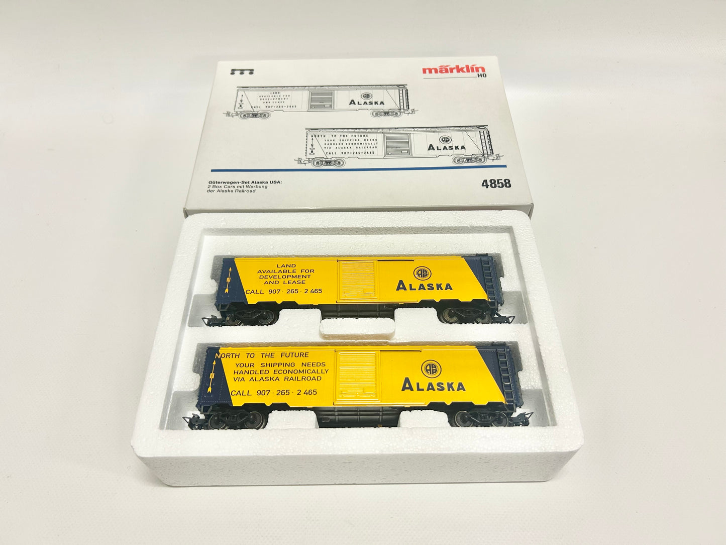 Märklin 4858 Wagen-Set Alaska USA Güterwagen Box Cars H0