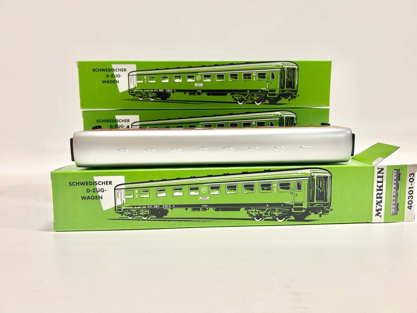 Märklin 40301 Wagen-Set Schnellzugwagen "Tin-Plate" SJ AC H0