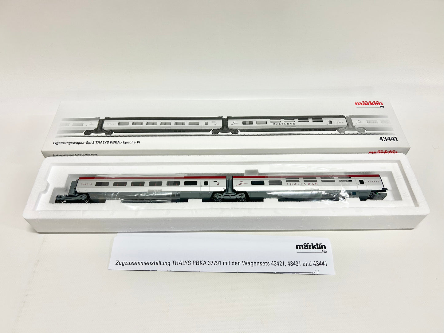 Märklin 43441 Wagen-Set Ergänzungswagen-Set THALYS PBKA AC H0