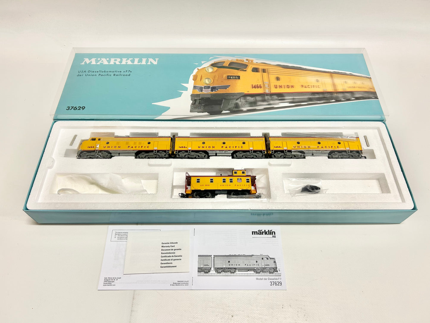 Märklin 37629 Mfx-Digital + Sound Diesellok F7 Union Pacific + Caboose USA AC H0