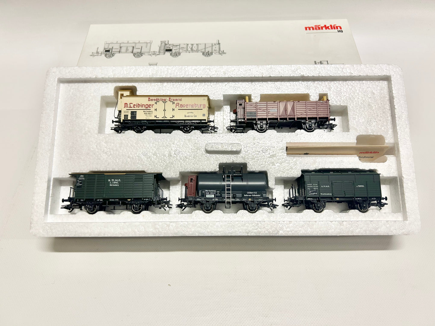Märklin 4510 Wagon Set Württemberg Freight Car H0