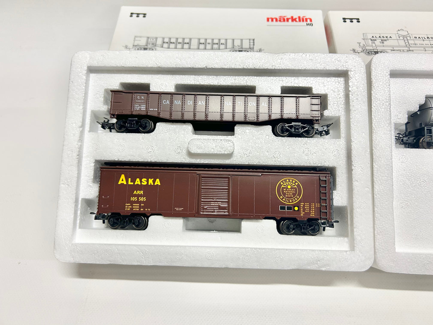 Märklin 4860 & 4861 Wagen-Stes Alaska USA Güterwagen H0