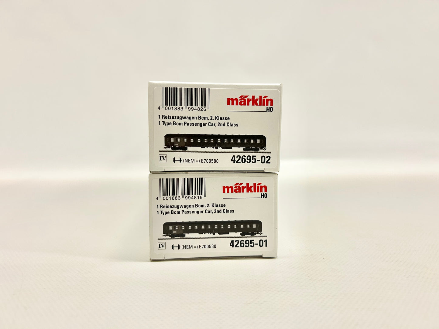 Märklin 42695-02 42695-01 Reisezugwagen Bcm 2.Klasse Personenwagen DSB AC H0