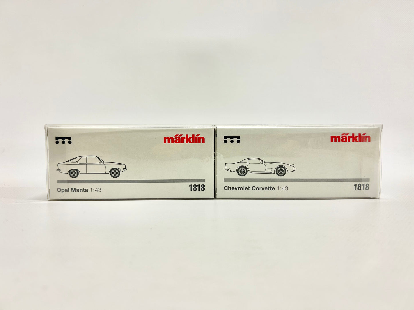 Märklin 1818 Auto Guss-Modelle Opel Manta & Chevrolet Corvette M 1:43