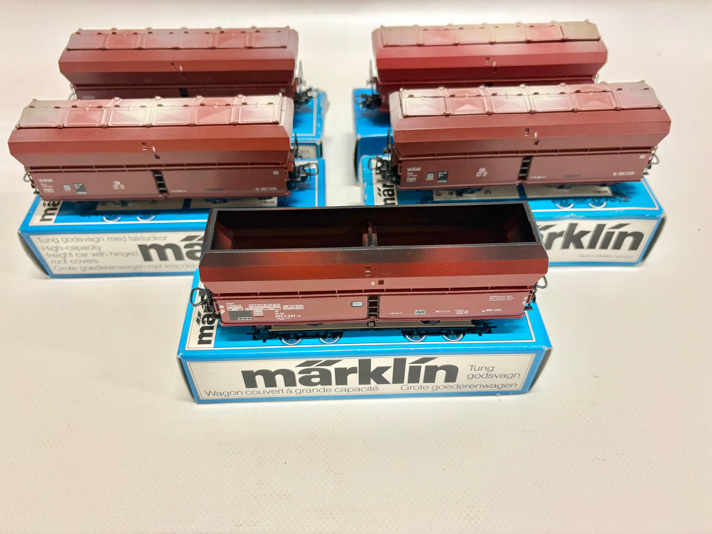 Märklin 4626 & 4624 5x Großgüterwagen DB AC H0