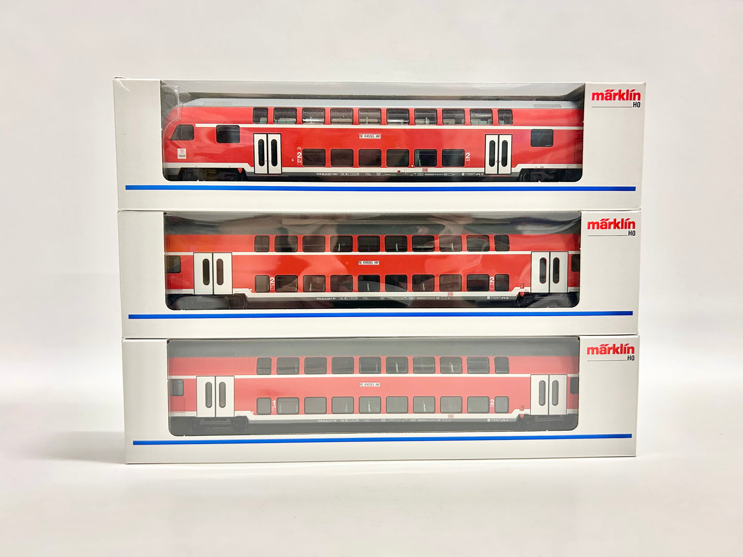 Märklin 43584 43586 43585 3x Doppelstockwagen inkl. Steuerwagen DB AC H0