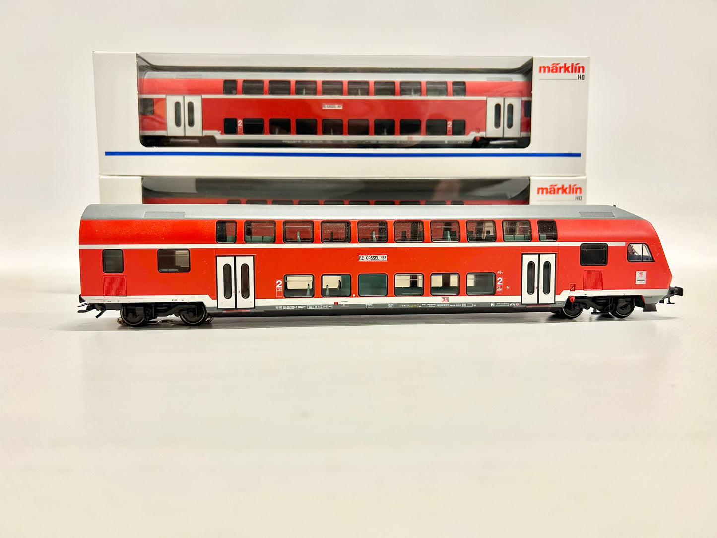 Märklin 43584 43586 43585 3x Doppelstockwagen inkl. Steuerwagen DB AC H0
