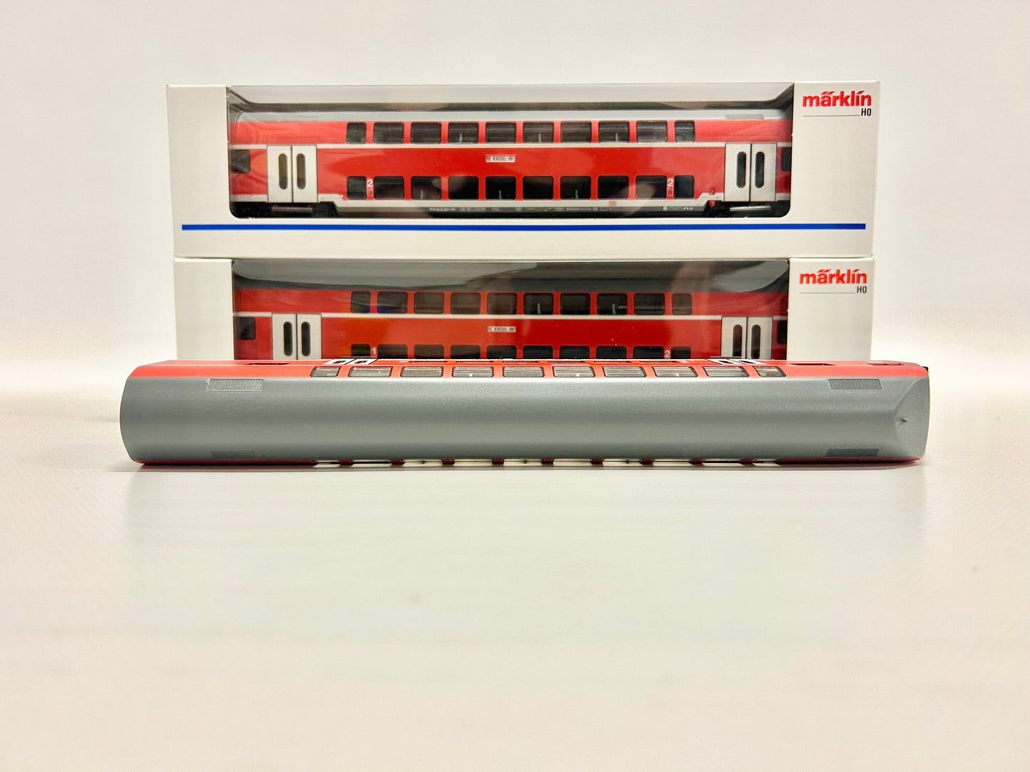 Märklin 43584 43586 43585 3x Doppelstockwagen inkl. Steuerwagen DB AC H0