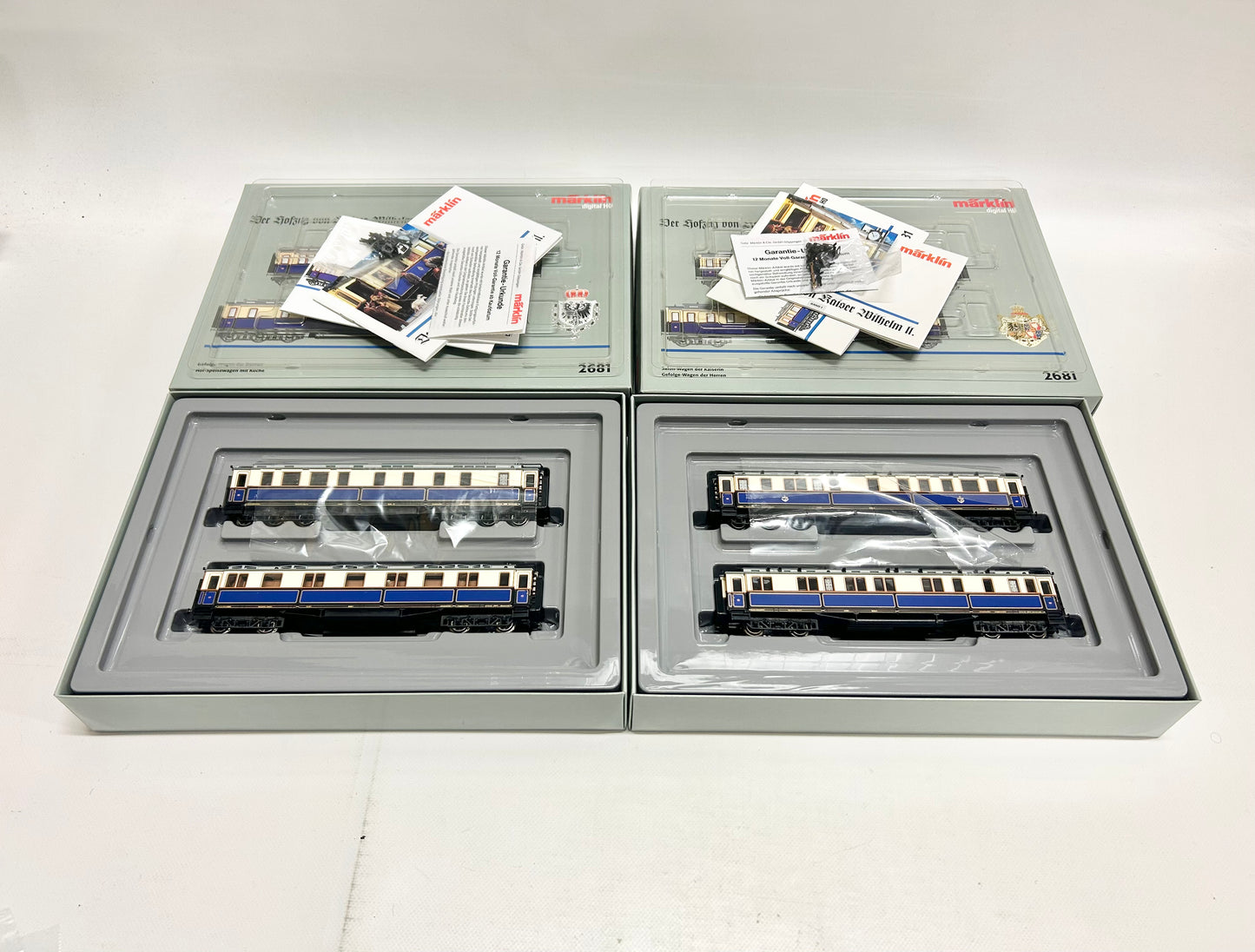 Märklin 2681 2x Wagen-Set Kaiser-Wilhelm-Zug H0