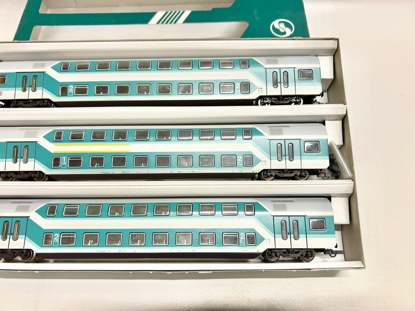 Sachsenmodelle 14014 Doppelstockwagen türkis Personenwagen H0