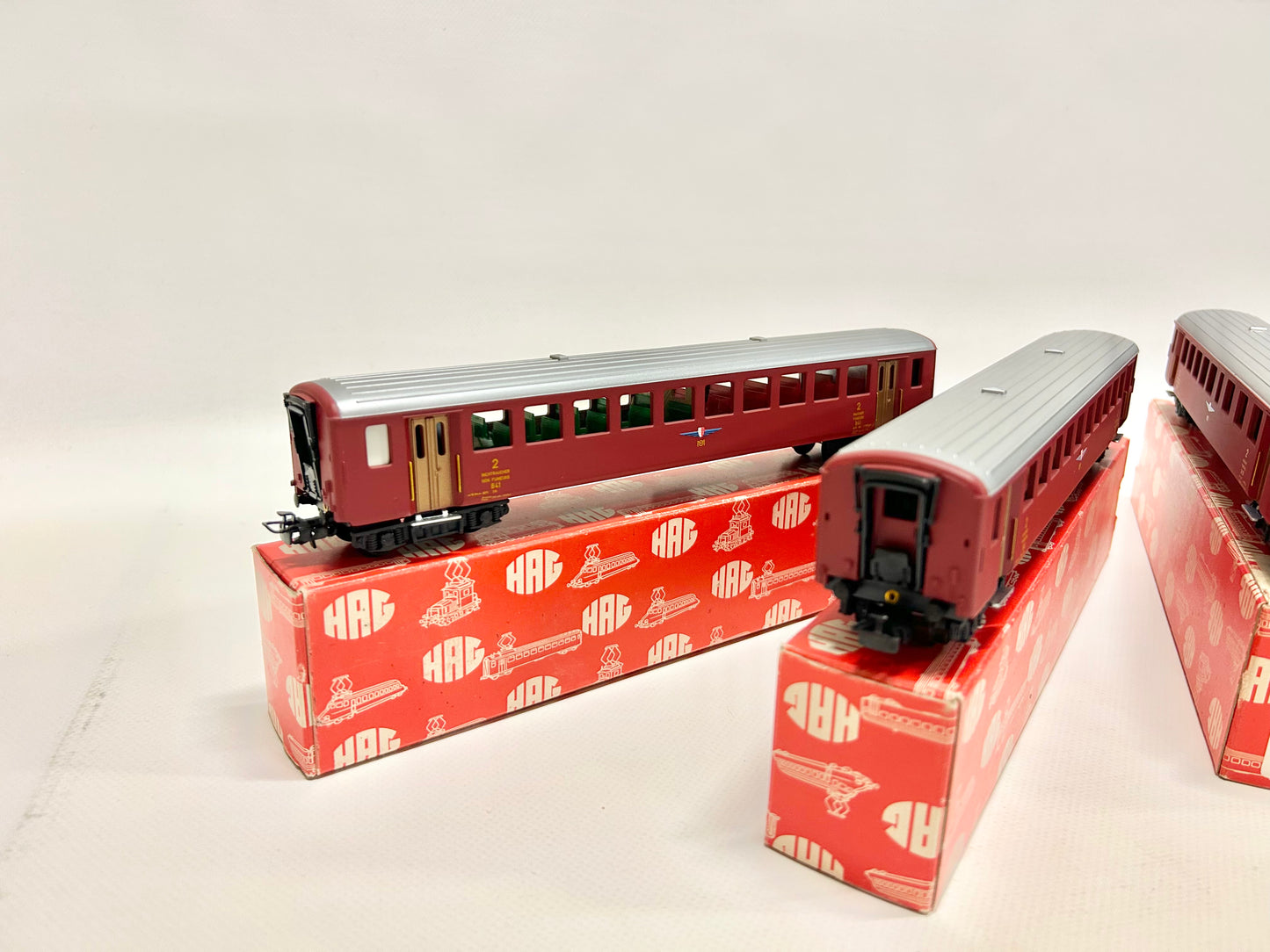 HAG Nr. 402 403 475 Personenwagen Martigny-Orsieres-Bahn MO H0