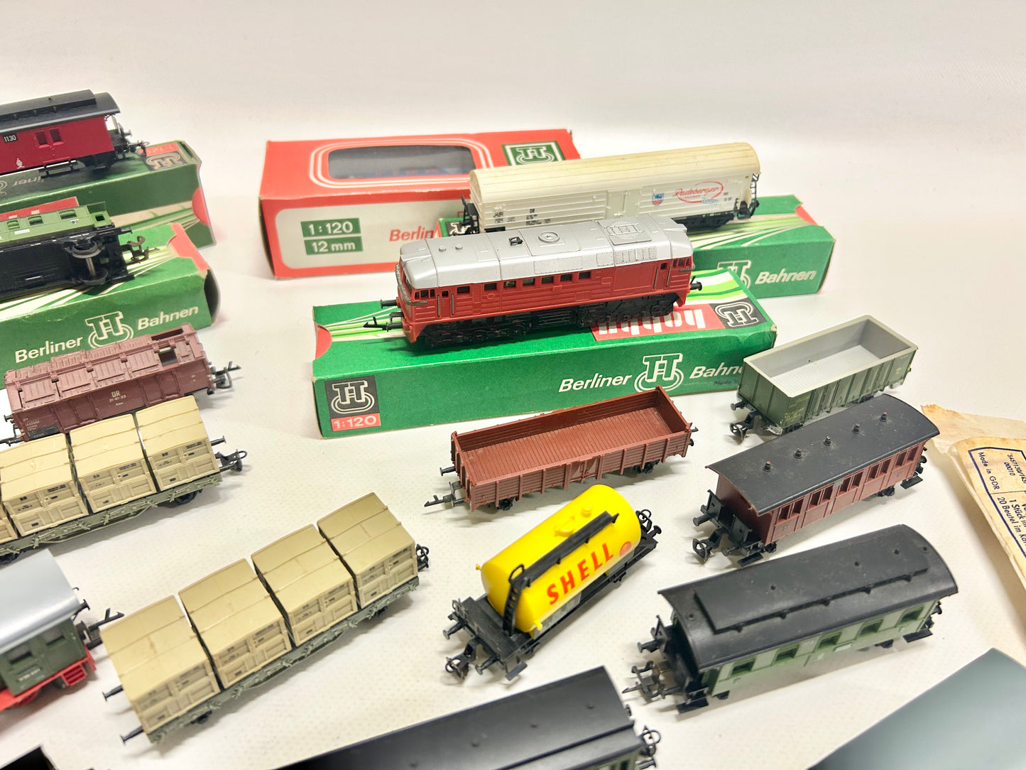 BTTB Spur TT Konvolut mit 2x Diesellok Personen & Güterwagen DR DDR