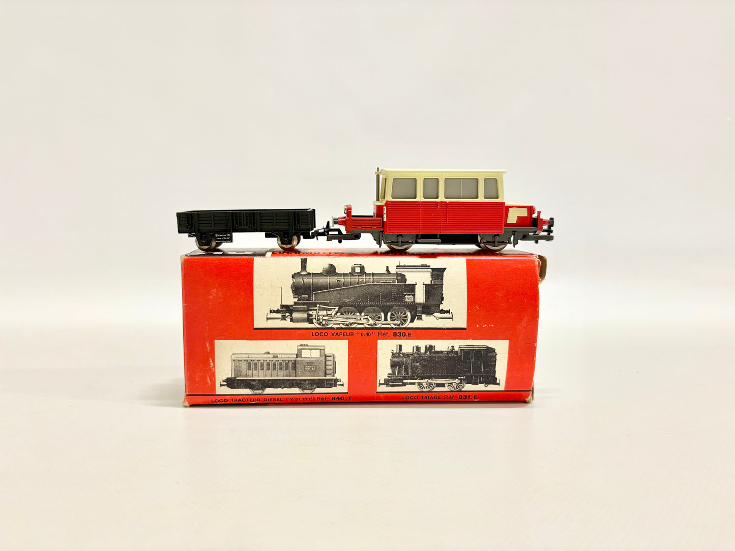 Jouef 762 Draisine mit Güterwagen SNCF DC H0