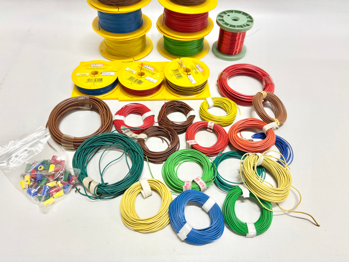 Brawa Kabel Konvolut + Bananenstecker für Modelleisenbahn