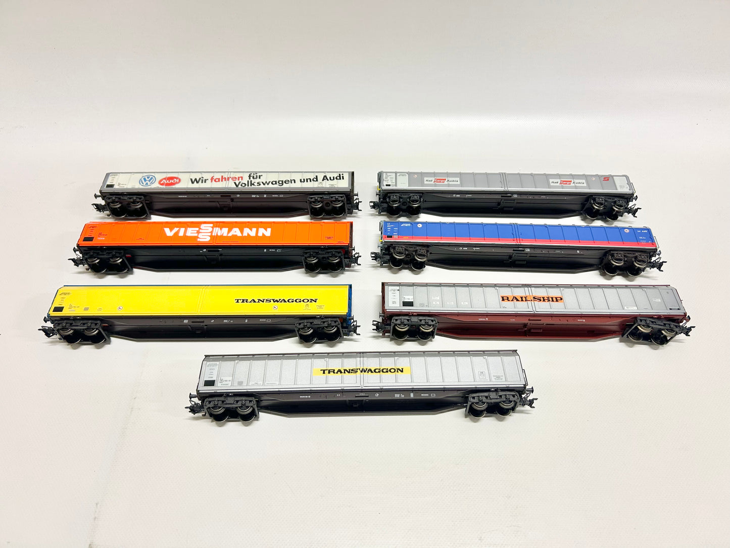 Märklin 7x Schiebewandwagen Güterwagen H0
