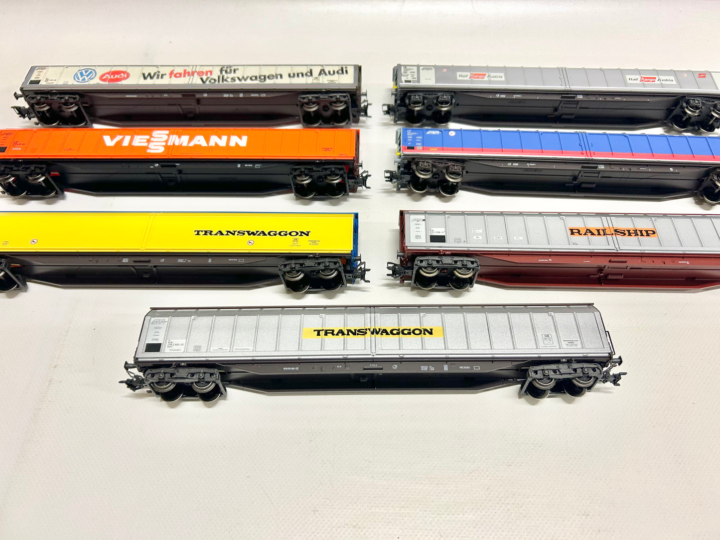 Märklin 7x Schiebewandwagen Güterwagen H0