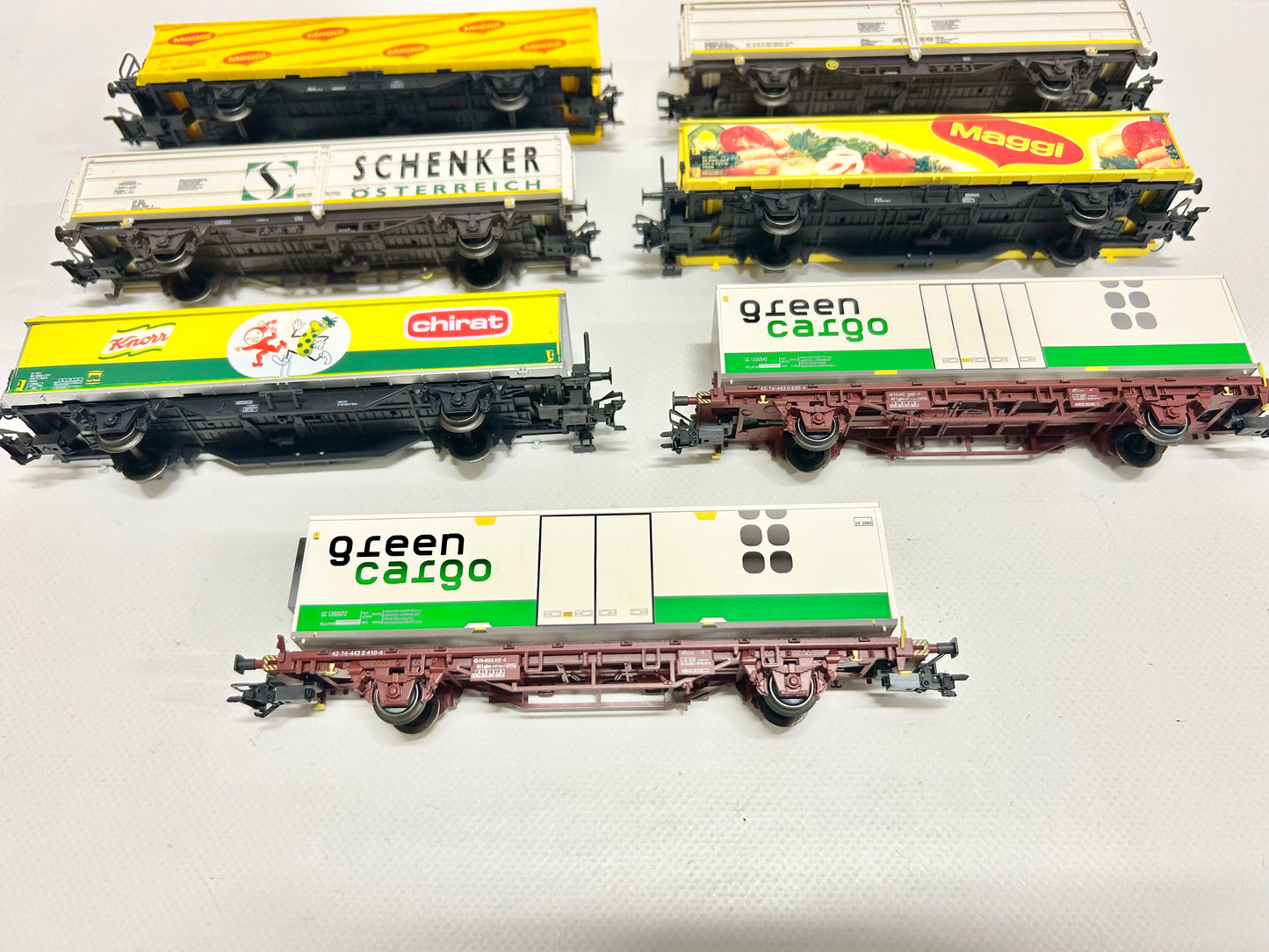 Märklin 7x freight car container car set H0