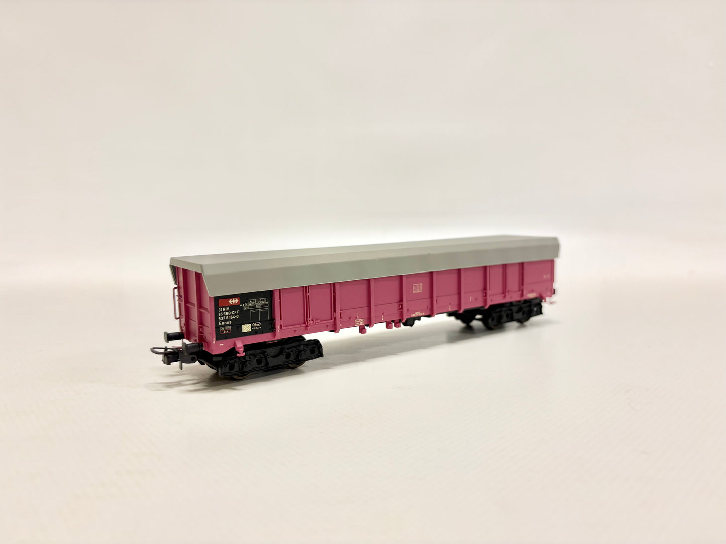 Sachsenmodelle 16138 Offener Güterwagen Eanos pink mit Plane SBB H0
