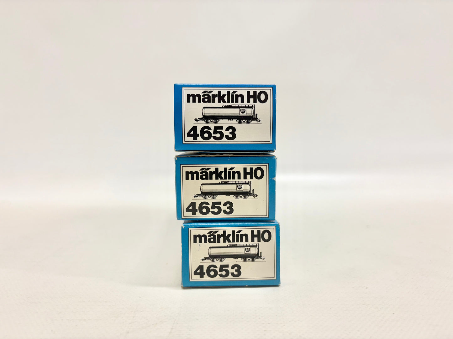 Märklin 3x 4653 Wagen-Set Kesselwagen "BP" DB AC H0