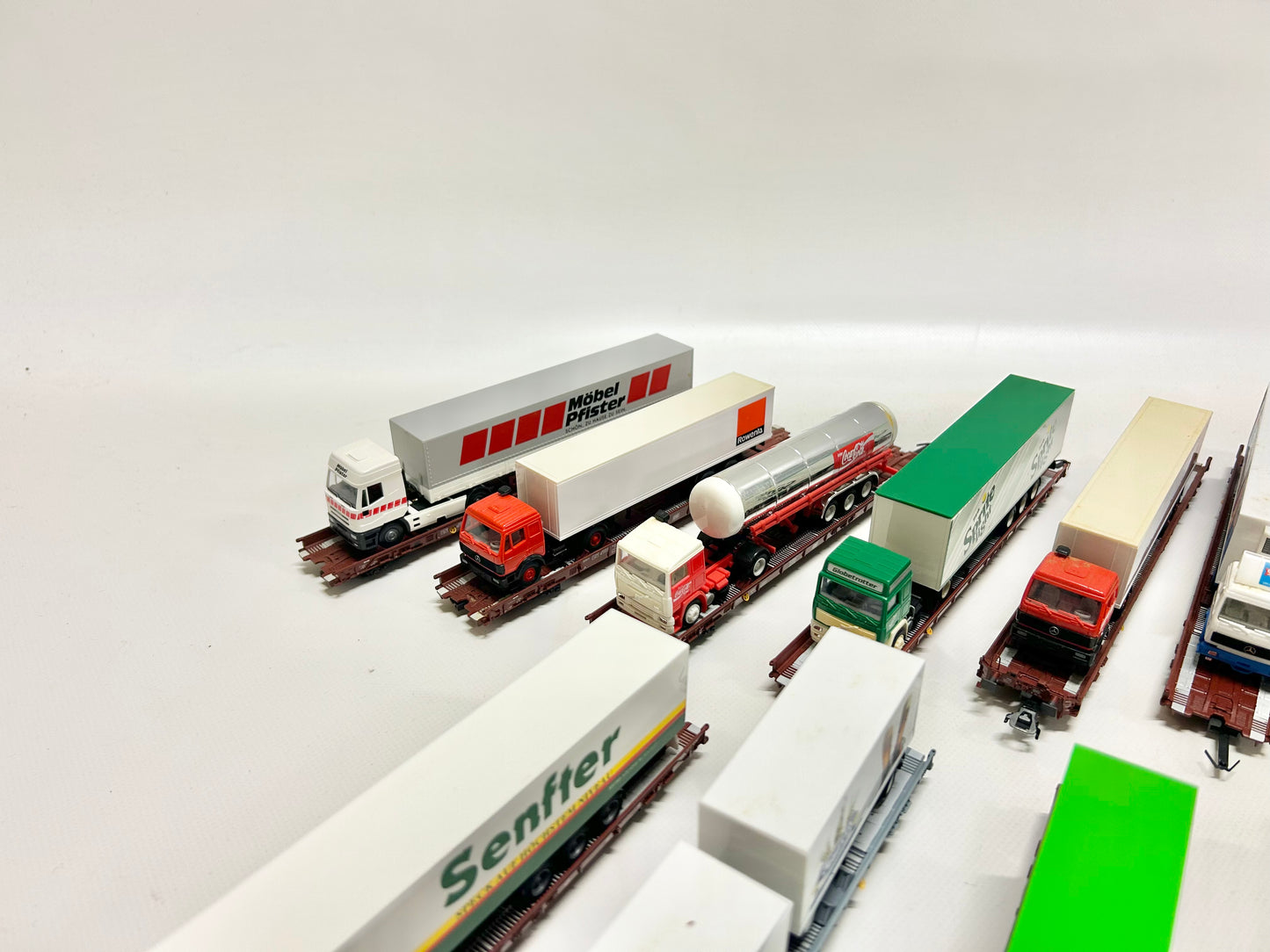 Märklin 12x LKW-Transportwagen Rollende Landstraße Güterwagen H0