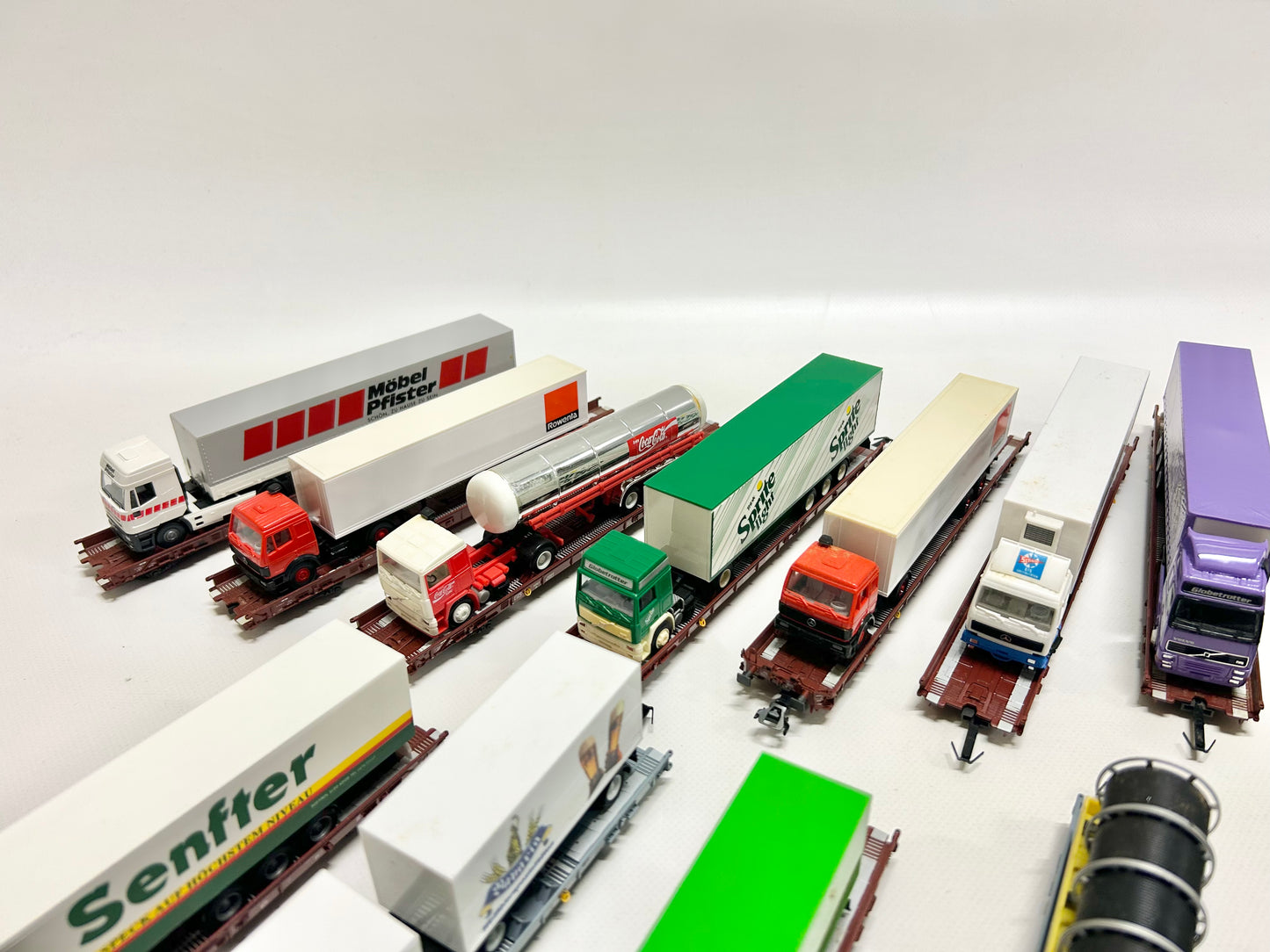 Märklin 12x LKW-Transportwagen Rollende Landstraße Güterwagen H0