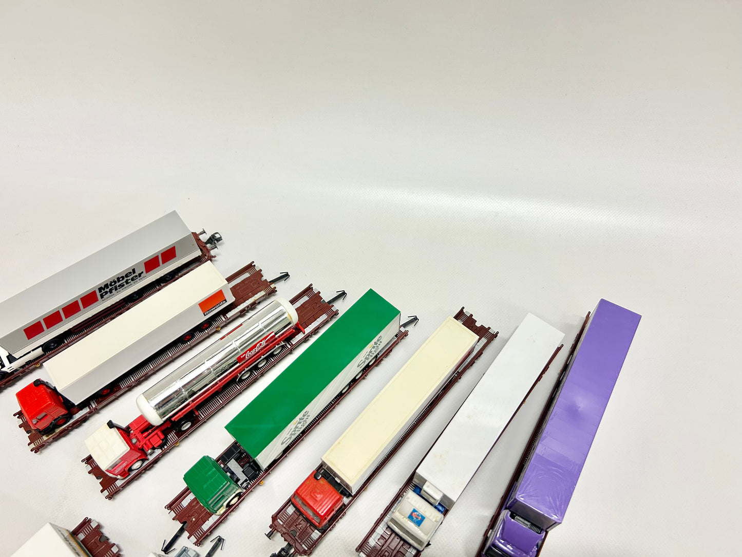Märklin 12x LKW-Transportwagen Rollende Landstraße Güterwagen H0