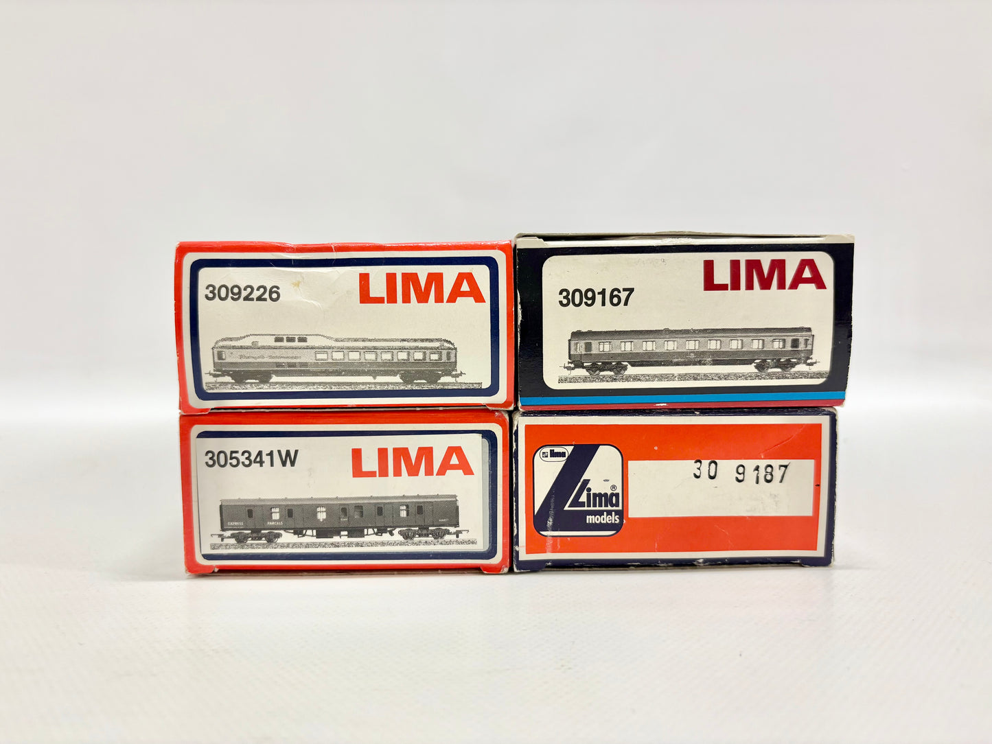 Lima 4x Personenwagen Schnellzugwagen H0