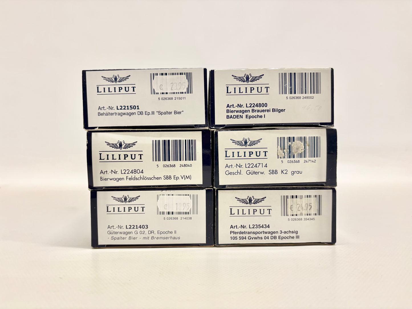 Liliput L221501 L224804 L221403 L224800 L224714 L235434 Güterwagen Konvolut H0