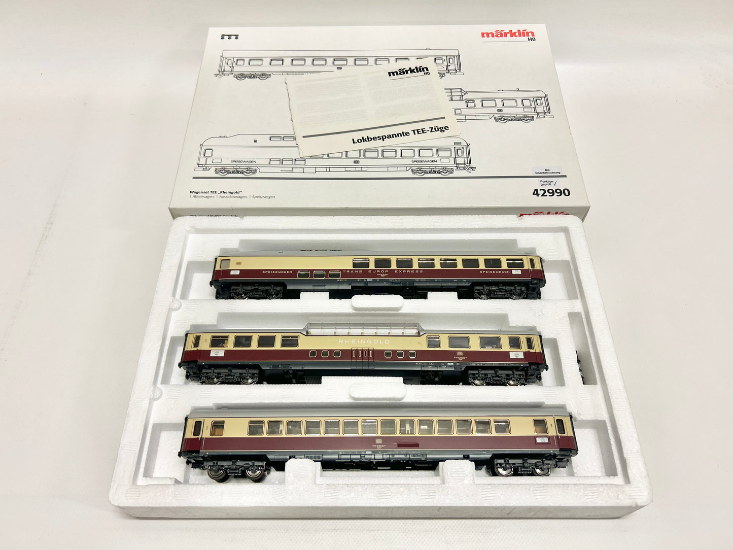 Märklin 42990 Wagen-Set TEE "Rheingold" Personenwagen DB AC H0