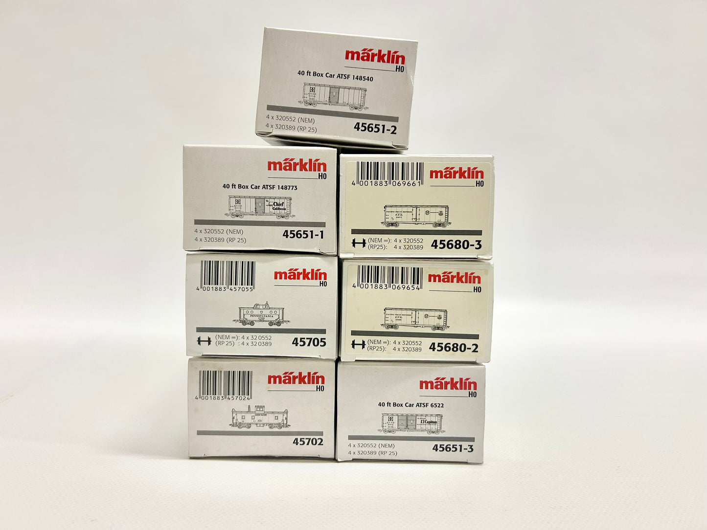 Märklin 45702 45705 45651 45680 USA Freight Cars Lot H0
