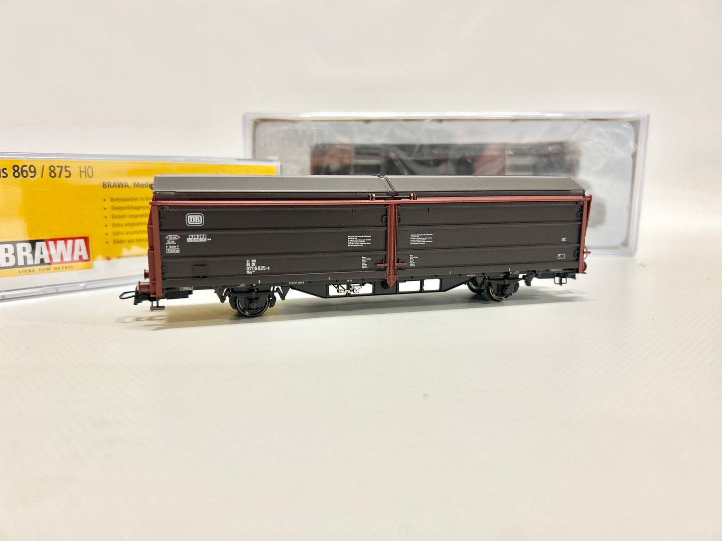 Brawa 2x 48969 Schiebewand-/ Schiebedachwagen Tbis 869 DB DC H0